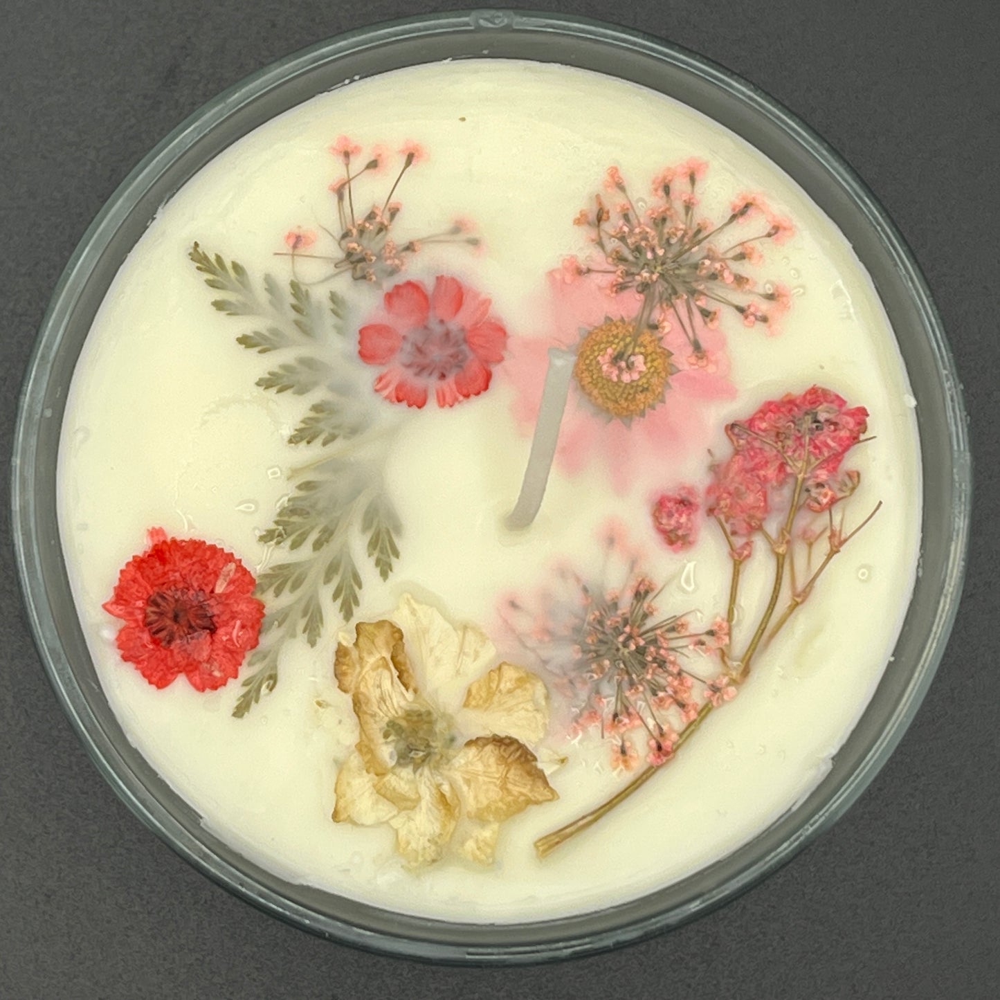 Clear Floral Glass Tumbler Candle