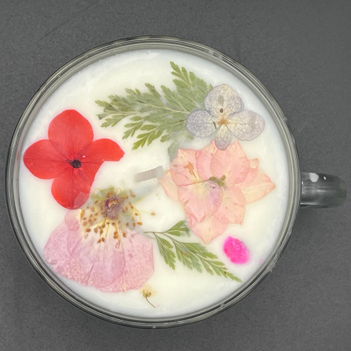 Cut Glass Rosebud Teacup Candle